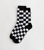 New Look Black Checkerboard Socks